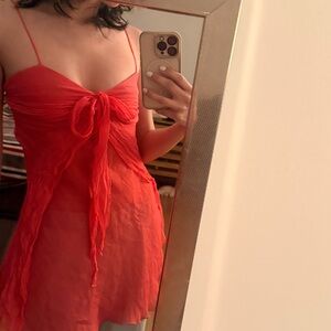 Carole Little Vintage Silk Ruffle Cami Blouse